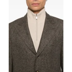 Brunello Cucinelli Pocket Tweeknoopspak-Heren Kostuums