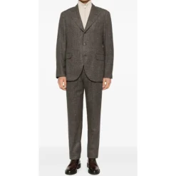Brunello Cucinelli Pocket Tweeknoopspak-Heren Kostuums