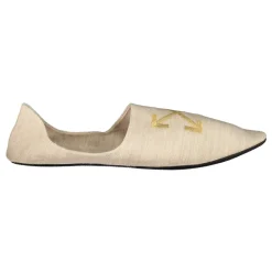 Off White Pointy Toe Slippers-Heren Pantoffels