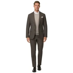 Boggi Milano Prince Of Wales Wollen Blend Stretch Pak Stijl Anve-Heren Kostuums