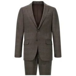 Boggi Milano Prince Of Wales Wollen Blend Stretch Pak Stijl Anve-Heren Kostuums