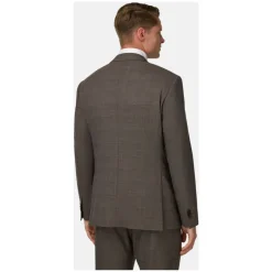 Boggi Milano Prince Of Wales Wollen Blend Stretch Pak Stijl Anve-Heren Kostuums