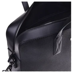 Baldinini Professional bag in black speckled leather-Heren Tassen