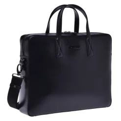 Baldinini Professional bag in black leather-Heren Tassen