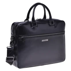Baldinini Professional bag in black leather-Heren Tassen