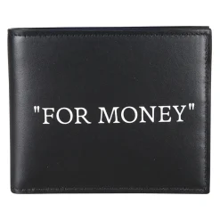 Off White Quote Bifold Wallet-Heren Portefeuilles