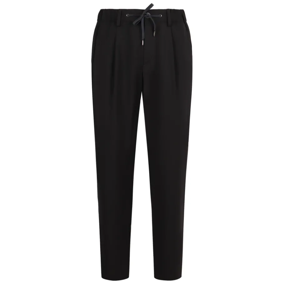 Herno Rechte Broek met Elastische Tailleband en Zakken-Heren Broeken