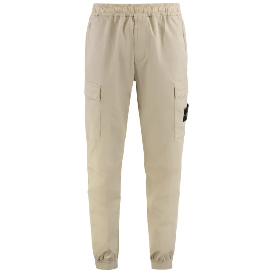 Stone Island Regular fit cargo broek met taps toelopende pijpen-Heren Broeken