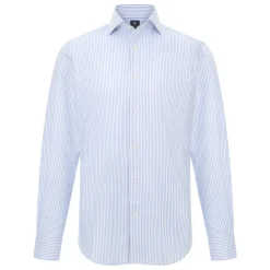 Boggi Milano Regular Fit Gestreept Katoenen Overhemd-Heren Overhemden