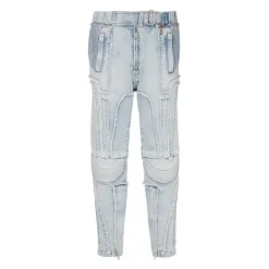Balmain Ribgebreide slim-fit jeans van katoen-Heren Jeans