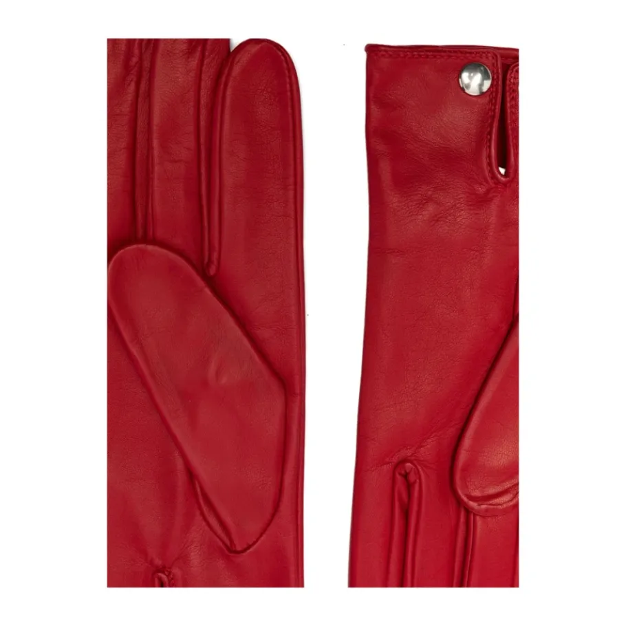 Ernest W. Baker Rode Leren Handschoen AC17 LE02-Heren Handschoenen