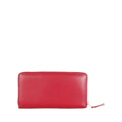 Comme des Garçons Rode Leren Lijn Portemonnee-Heren Portefeuilles