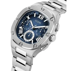 Guess Roestvrijstalen Armband Zilveren Horloge-Heren Horloges