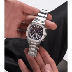 Guess Roestvrijstalen Armband Zilveren Horloge-Heren Horloges