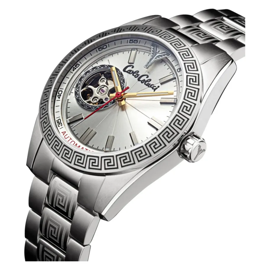 Carlo Colucci Roestvrijstalen horloge met vouwsluiting-Heren Horloges