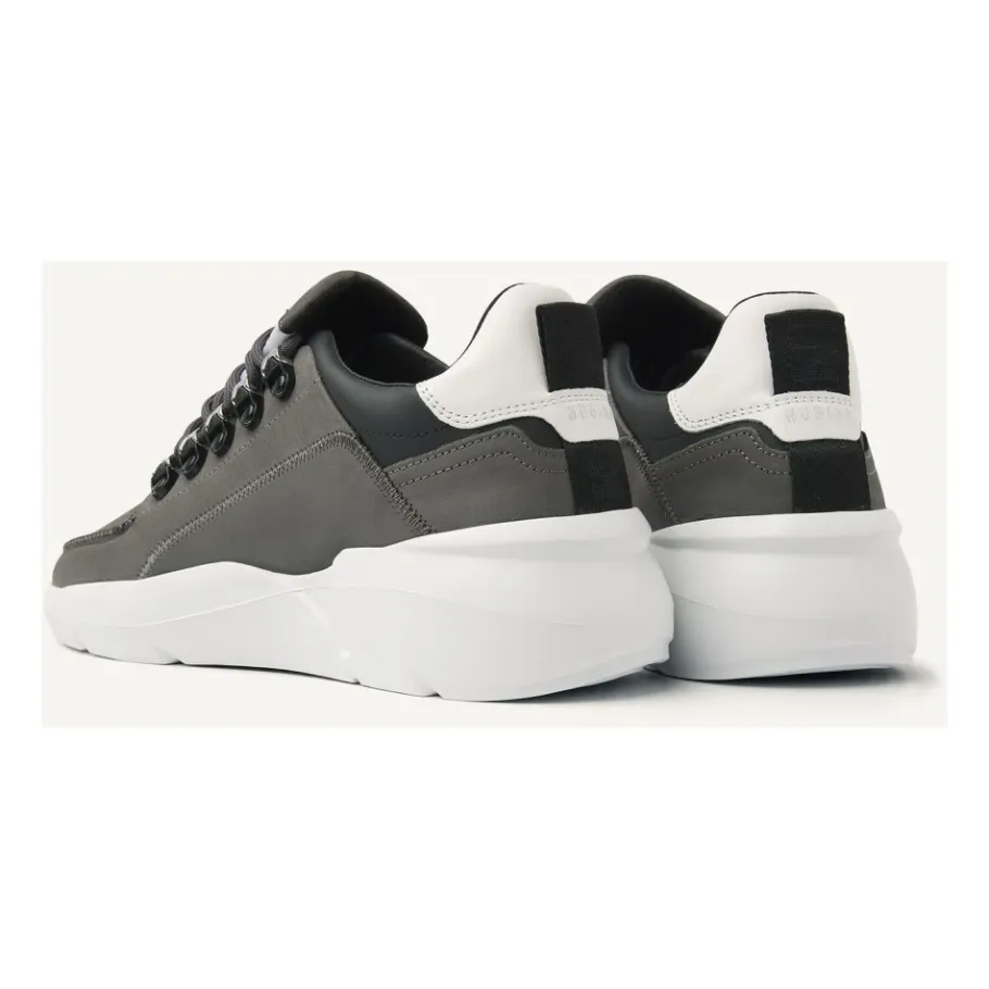 Nubikk Roque Roman Dark Grey Combi Sneakers-Heren Sneakers