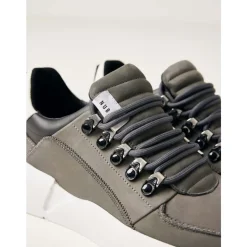 Nubikk Roque Roman Dark Grey Combi Sneakers-Heren Sneakers