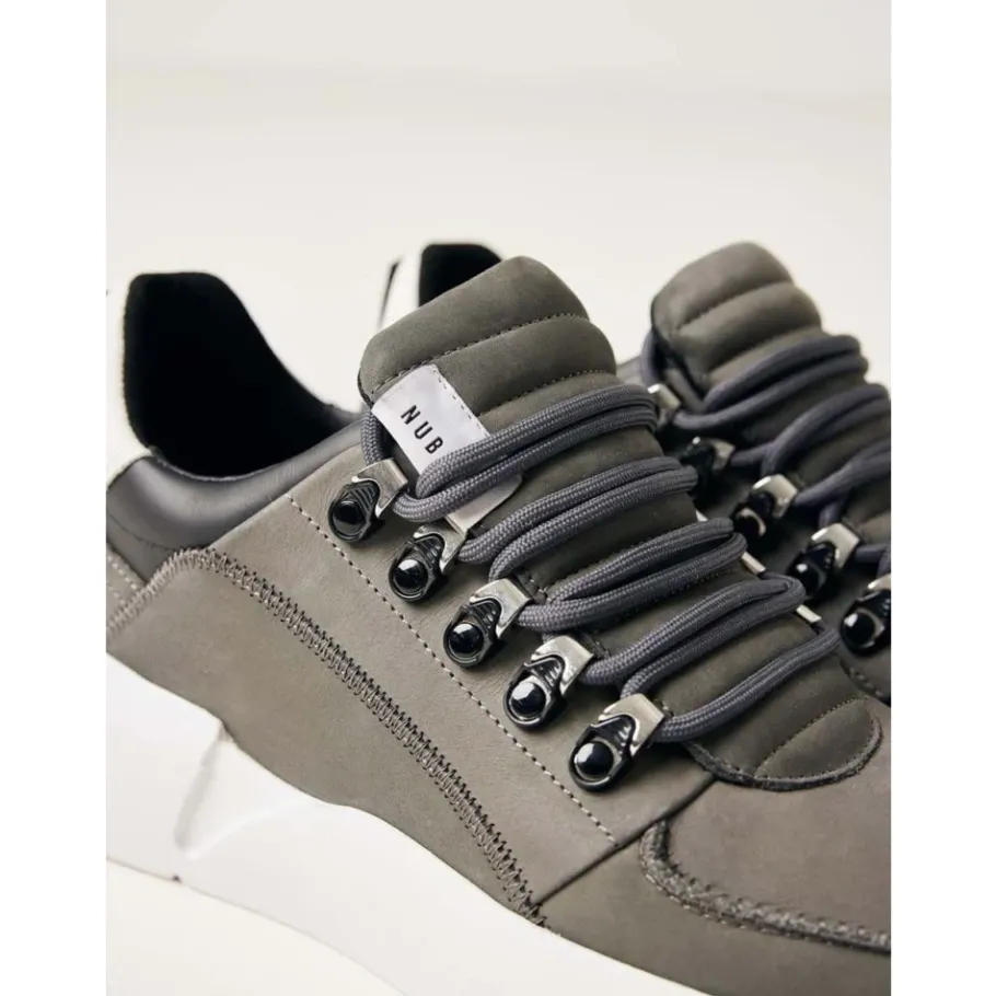 Nubikk Roque Roman Dark Grey Combi Sneakers-Heren Sneakers