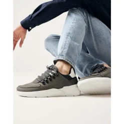 Nubikk Roque Roman Dark Grey Combi Sneakers-Heren Sneakers