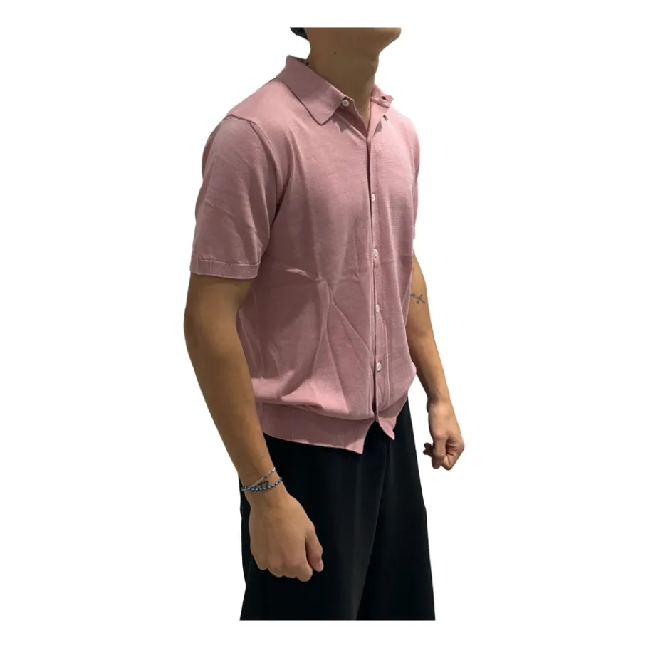 RAYNE 1896 Rose à bouton col polo-Heren Overhemden