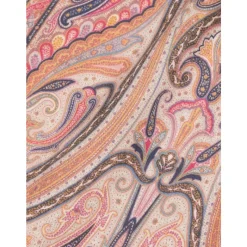 Etro Roze Cashmere Zijde Sjaal-Heren Sjaals