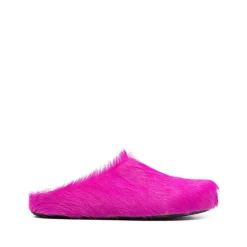 Marni platte schoenen met Fur Fussbett Sabot-Heren Pantoffels