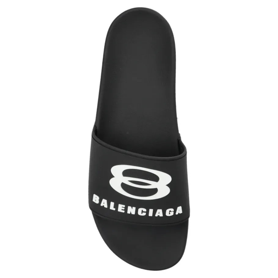 Balenciaga Rubberen slides met logo-Heren Slippers