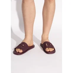 Dolce & Gabbana Rubberen teenslippers met logo-Heren Slippers
