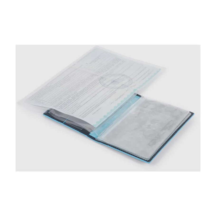 Piquadro Russian driving licence holder with document sleeve-Heren Portefeuilles