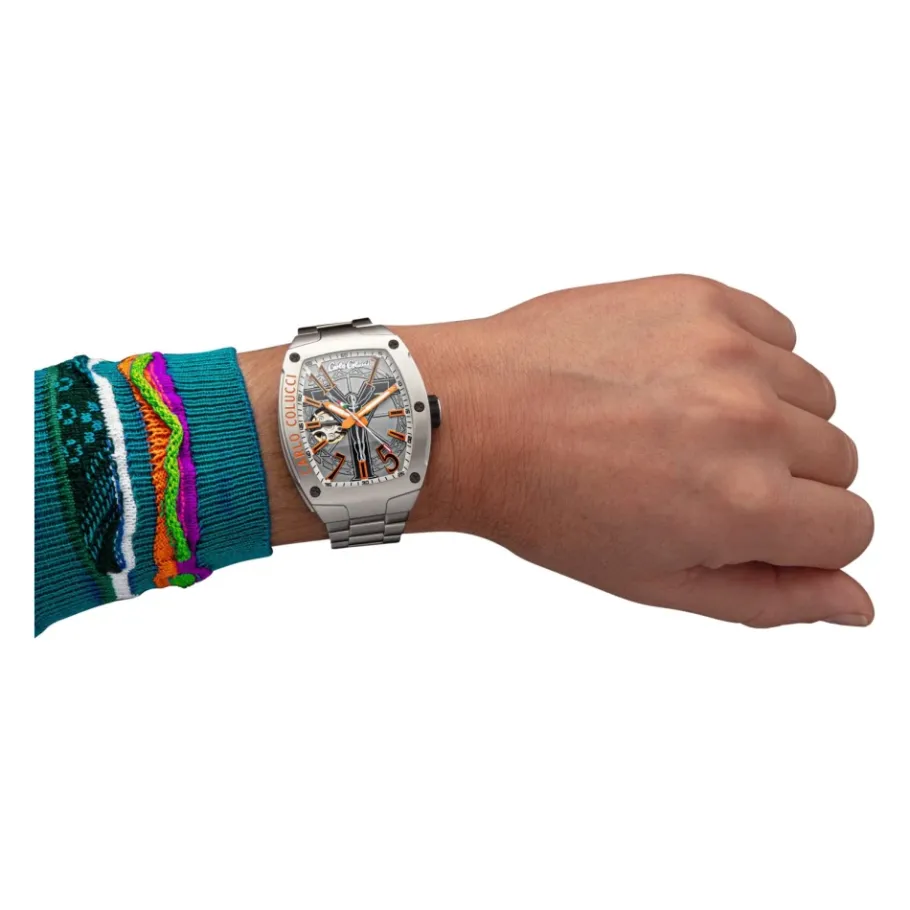 Carlo Colucci RVS horloge met vouwsluiting-Heren Horloges