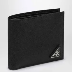 Prada Saffiano Leren Bi-fold Portemonnee-Heren Portefeuilles