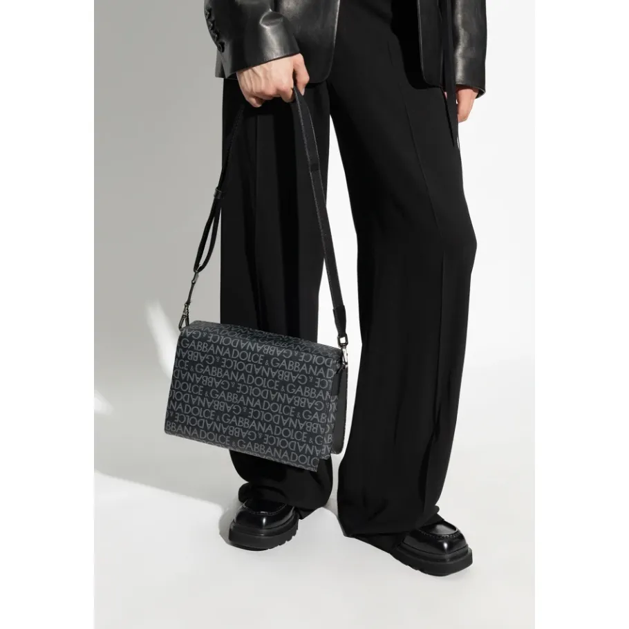 Dolce & Gabbana Schoudertas met monogram-Heren Tassen