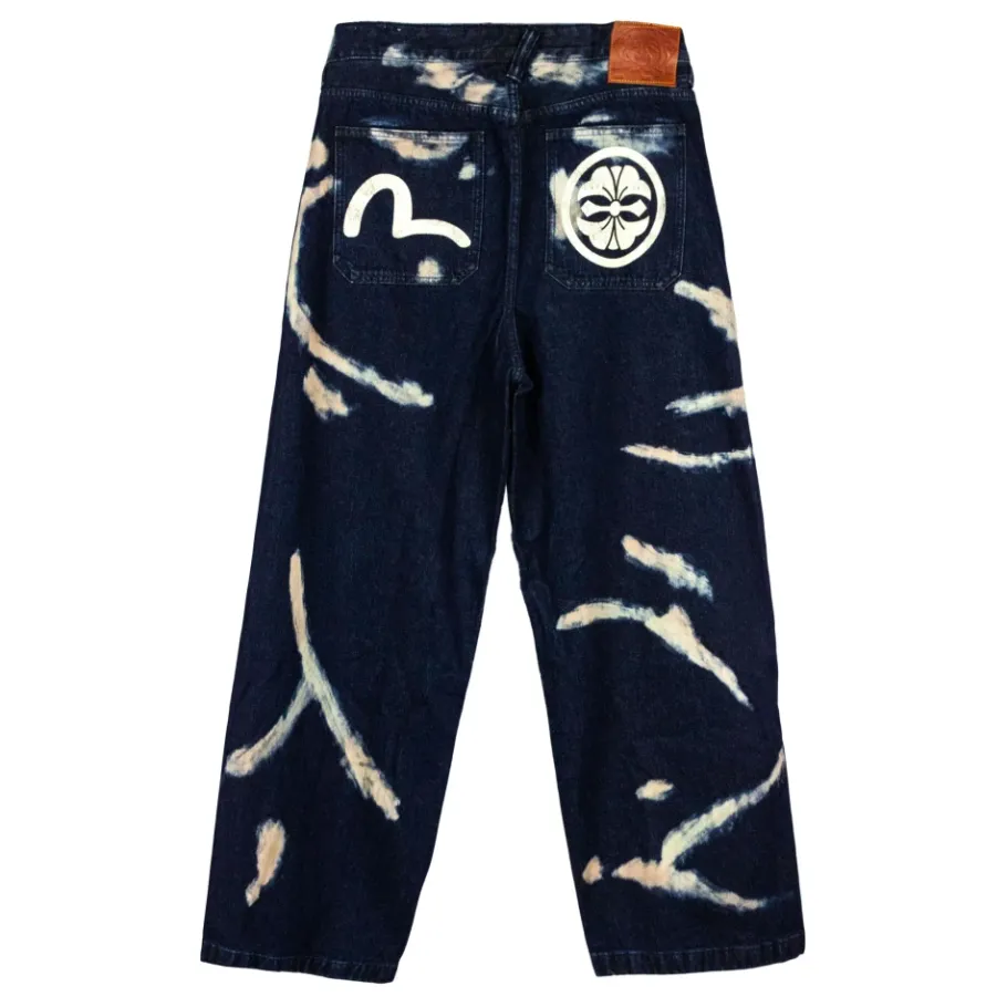 Evisu Seagull Jeans met Tie-Dye Print-Heren Jeans
