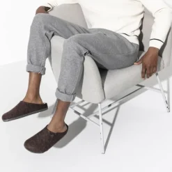 Birkenstock Shearling Mocca Slippers-Heren Slippers