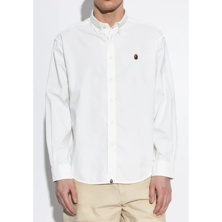 A BATHING APE Shirt met Logo-Heren Overhemden