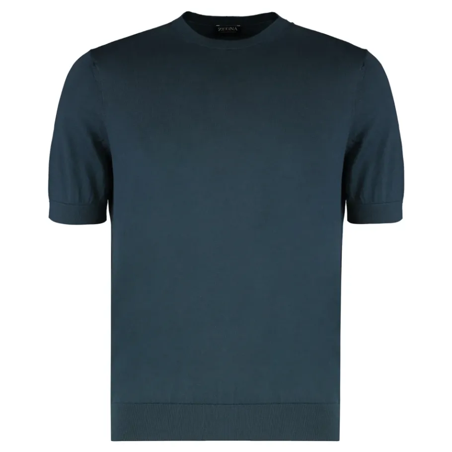 Zegna Short Sleeve Sweater-Heren Truien & Vesten