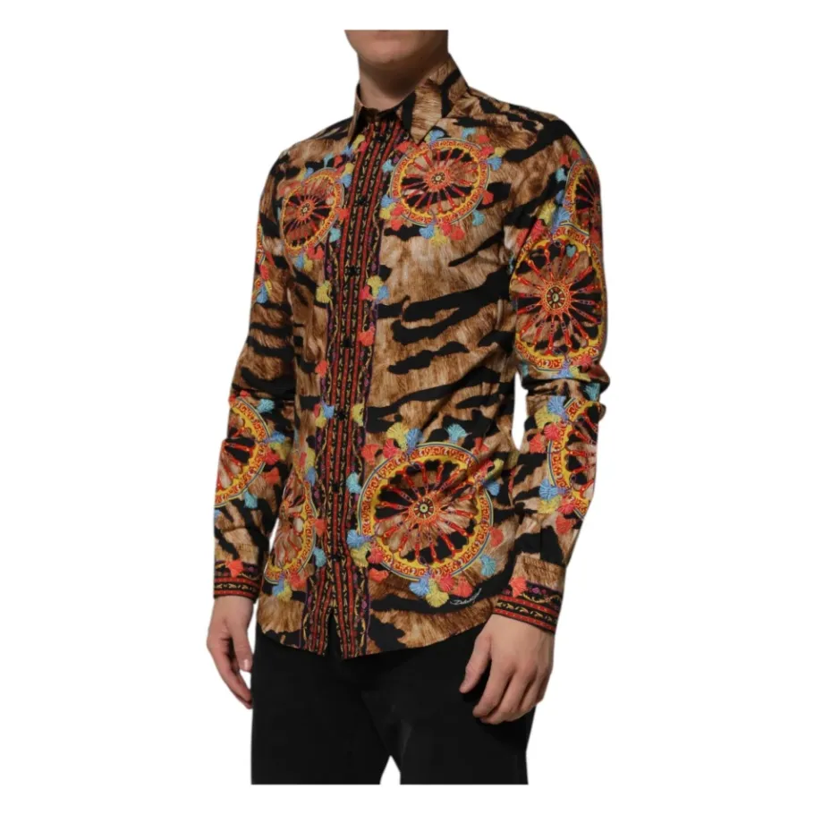 Dolce & Gabbana Siciliaans-geïnspireerd dierenprintshirt-Heren Overhemden