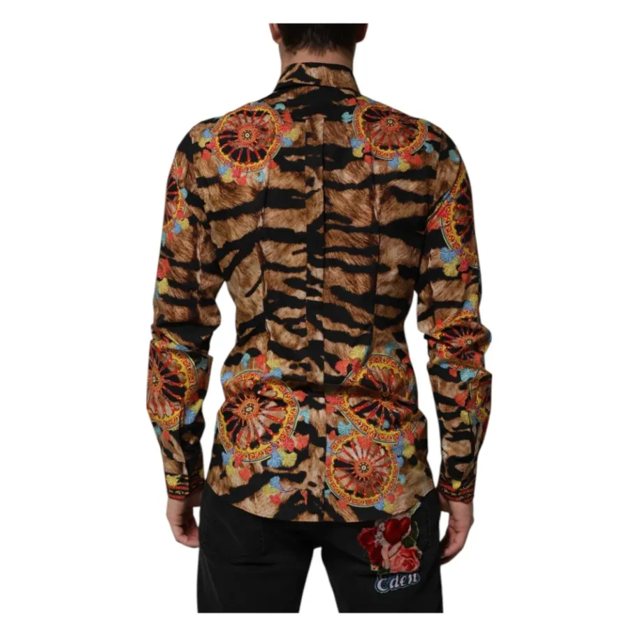Dolce & Gabbana Siciliaans-geïnspireerd dierenprintshirt-Heren Overhemden