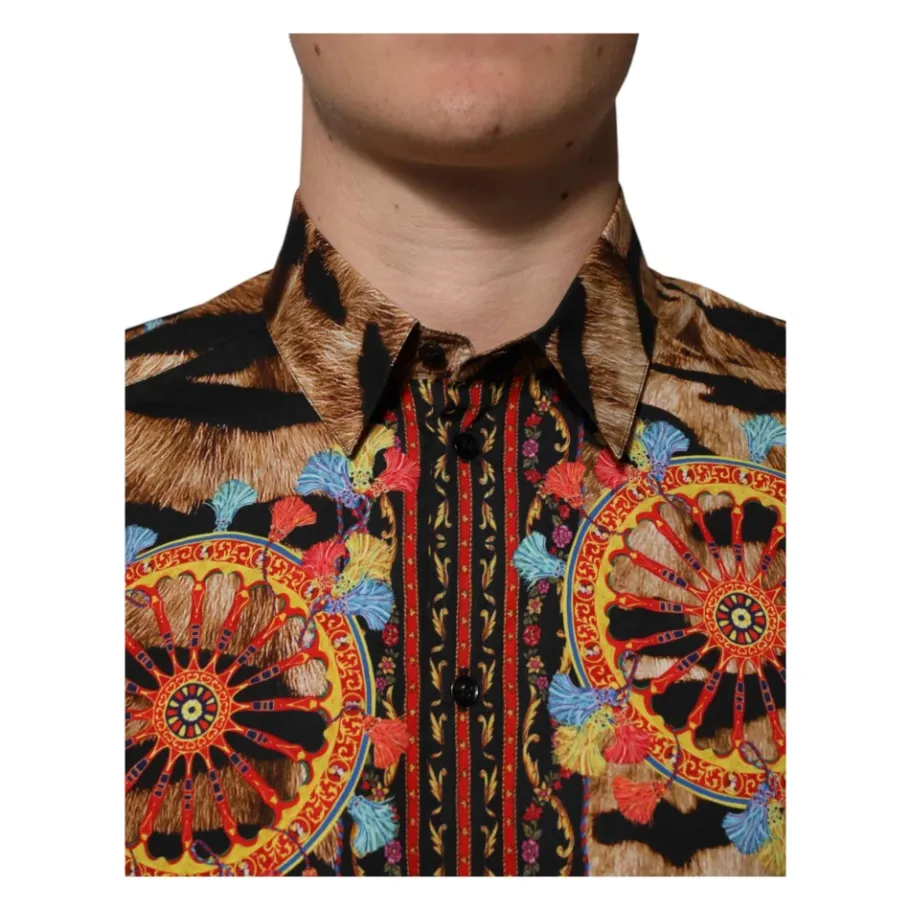 Dolce & Gabbana Siciliaans-geïnspireerd dierenprintshirt-Heren Overhemden