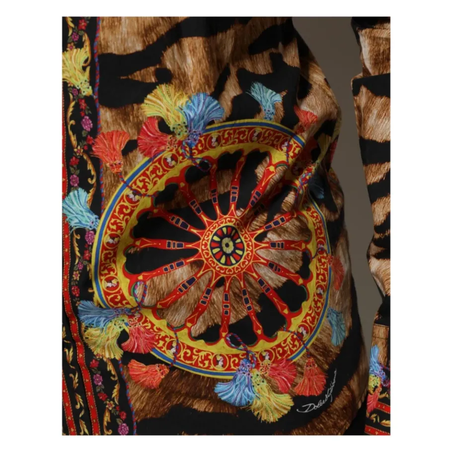 Dolce & Gabbana Siciliaans-geïnspireerd dierenprintshirt-Heren Overhemden