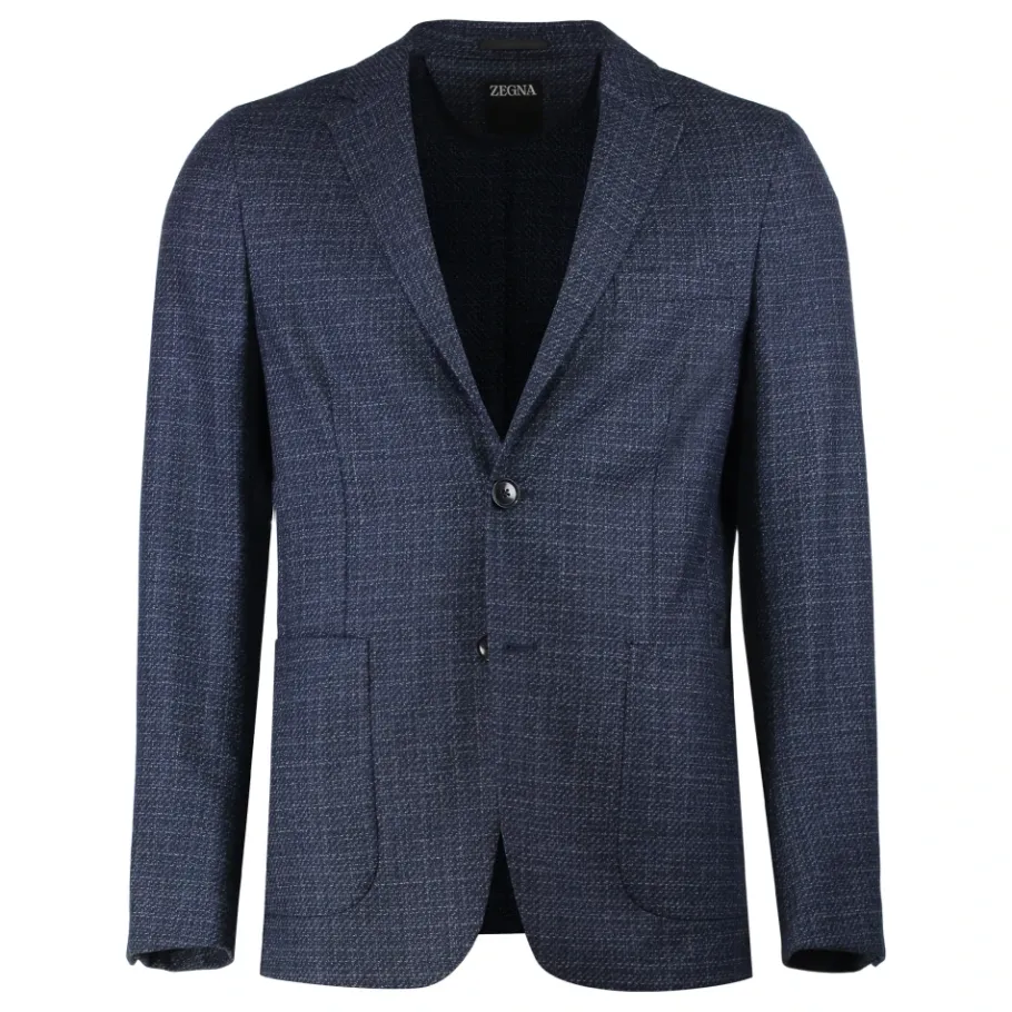 Zegna Single-breasted Two-Button Jacket-Heren Jassen
