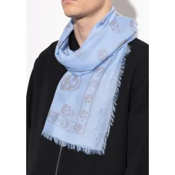 Alexander McQueen Sjaal met een opvallend schedel motief-Heren Sjaals
