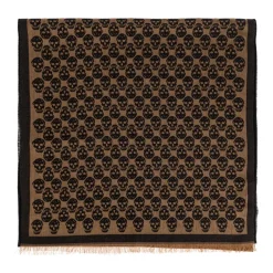 Alexander McQueen Sjaal met een opvallend schedelmotief-Heren Sjaals