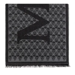 Alexander McQueen Sjaal met een opvallend schedel motief-Heren Sjaals