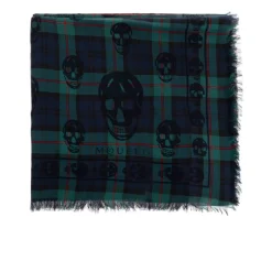 Alexander McQueen Sjaal met een opvallend schedel motief-Heren Sjaals