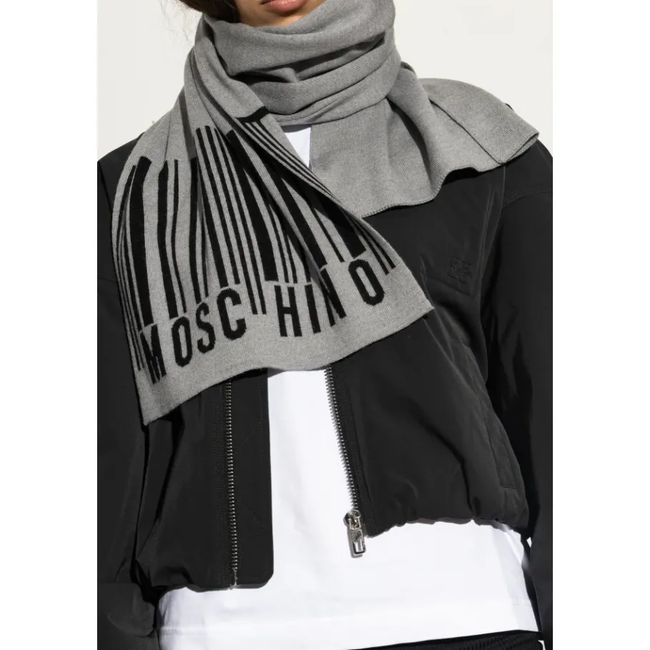 Moschino Sjaal met logo-Heren Sjaals