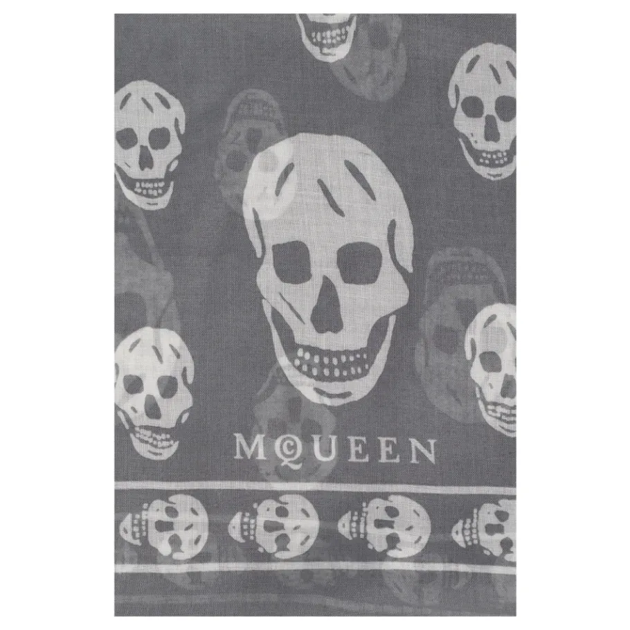 Alexander McQueen Sjaal met schedelmotief-Heren Sjaals