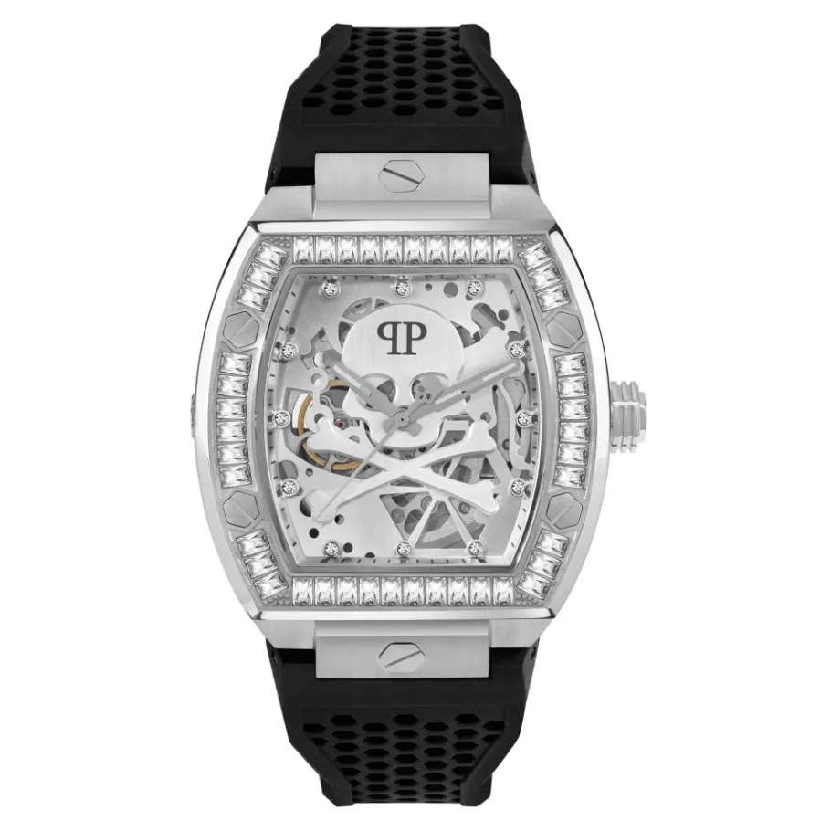 Philipp Plein Skeleton Crystal Horloge-Heren Horloges