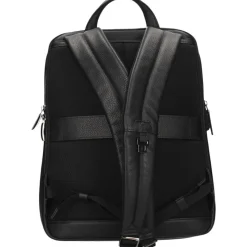 Piquadro Slanke leren rugzak met laptop- en iPad-vak-Heren Rugzakken