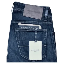 Jacob Cohën Slim Carbon Label Donker Gewassen Jeans-Heren Jeans